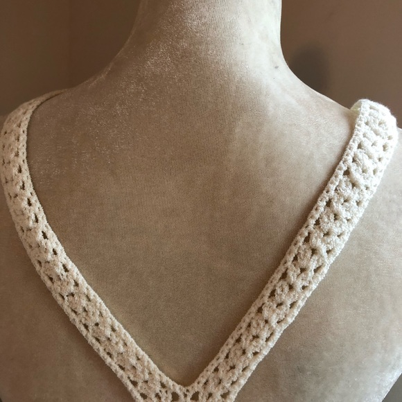 Elli white crop crochet top white sexy small $49 - Picture 6 of 6